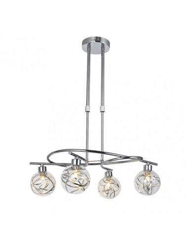 Lampara Varanasi 4xg9 Cromo Regx50x32 Cm