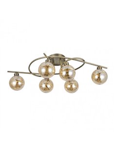 Plafon Varanasi 6xg9 Cuero 21x65x30 Cm