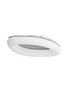Plafon Paris 60w 3000-4000-6500k Blanco/plata 5100 Lm 12x73x47 Cm C/remoto