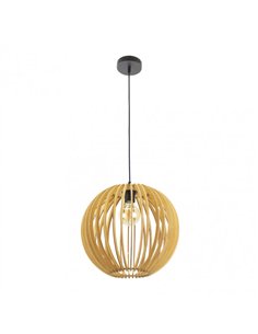 Colgante Bubinga Bola 1xe27 Madera Natural Regx35x35 Cm 2