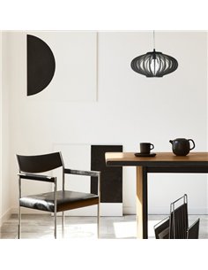 Colgante Sapelli 1xe27 Madera Cafe Regx35x35 Cm 2