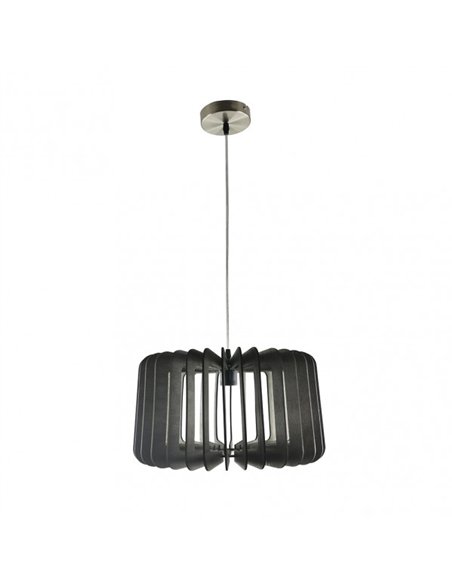 Colgante Ebano 1xe27 Madera Cafe Regx40x40 Cm