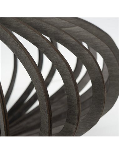 Colgante Ebano 1xe27 Madera Cafe Regx40x40 Cm