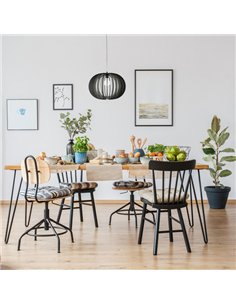 Colgante Olmo 1xe27 Madera Cafe Regx45x45 Cm 2