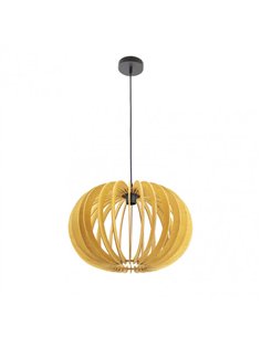 Colgante Olmo 1xe27 Madera Natural Regx45x45 Cm