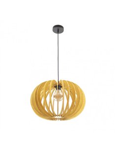 Colgante Olmo 1xe27 Madera Natural Regx45x45 Cm 2