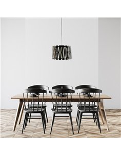 Colgante Cipres 1xe27 Madera Cafe Regx30x30 Cm 2