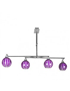 Lampara 4xe14 Cromo/berenjena 90x40xreg