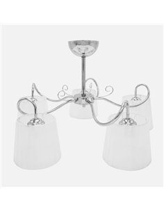 Lampara Cuzco 5xe14 Cromo 37x65x65 Cm 2