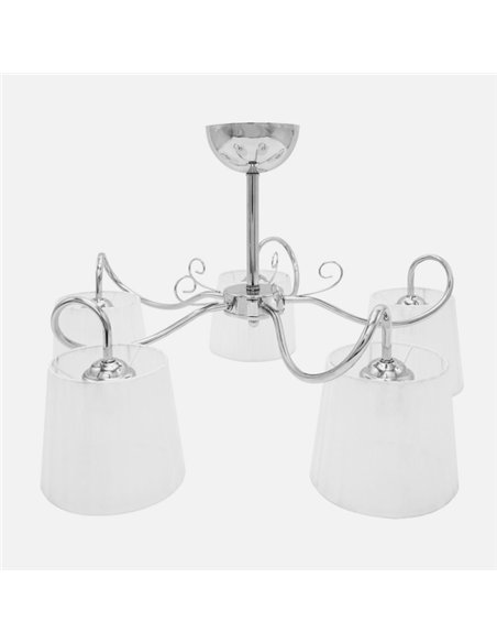 Lampara Cuzco 5xe14 Cromo 37x65x65 Cm