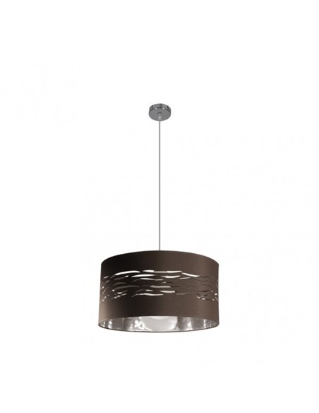 Colgante Niebla 1xe27 Cromo/marrón-plata Regx40x40 Cm