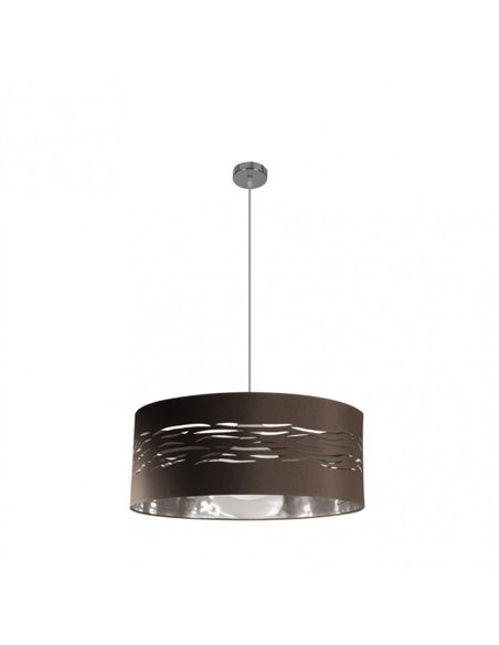 Colgante Niebla 1xe27 Cromo/marrón-plata Regx50x50 Cm