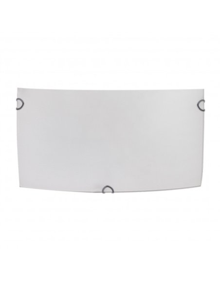Aplique Rectangular Ayla 1xe27 Blanco 25x12