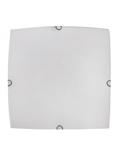 Plafon Cuadrado Ayla 3xe27 Blanco 40x40x7 Cm