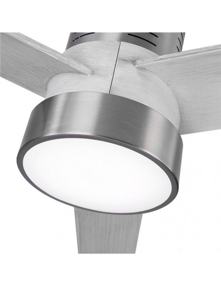 Ventilador Dc Teo 24w 2950lm Niquel 3Asp Gris 32x139d 3000-4000-6000k C/remoto, Memoria Y Temporizador