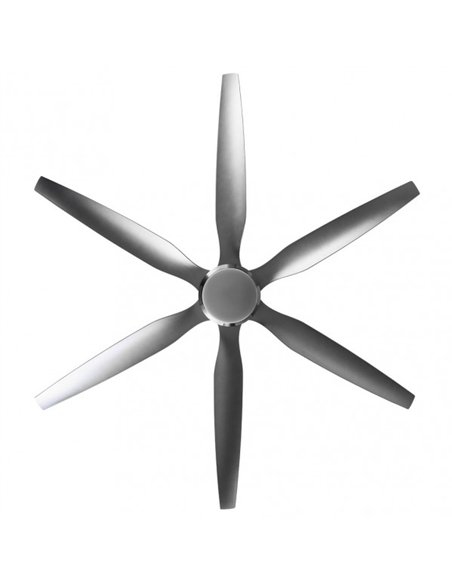 Ventilador Dc Otto 24w 2950lm Niquel 6 Aspas Plata Reg.x167d 3000-4000-6000k 2tijas C/remoto, Memoria y Temporizador