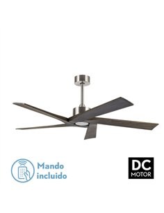 Ventilador Dc Nadir Niquel/rustico Sin Luz 5 Aspas 142