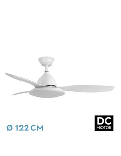 Ventilador Dc Blanco Yael 72w 3000-4000-6000k 122d 7200lm 3 Aspas