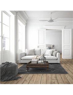 Ventilador Dc Blanco Yael 72w 3000-4000-6000k 122d 7200lm 3 Aspas 2