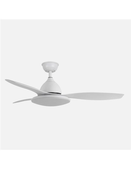 Ventilador Dc Blanco Yael 72w 3000-4000-6000k 122d 7200lm 3 Aspas, Remoto+temporizador+memoria