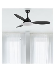 Ventilador Dc Negro Yael 72w 3000-4000-6000k 122d 7200Llm 3 Aspas 2