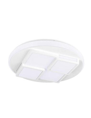 Plafon 96w Lavi 3000-4000-6500k 7488lm Blanco  8,5x49x49cm Remoto+reg.inten.+ Memoria