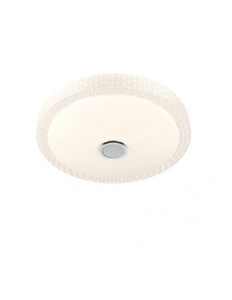 Plafon 48w Zaid 3000-4000-6500k Rgb Blan/transp Bluetooth 7x38x38 Cm Remoto,reg.int.memoria.altavoz 3744lm