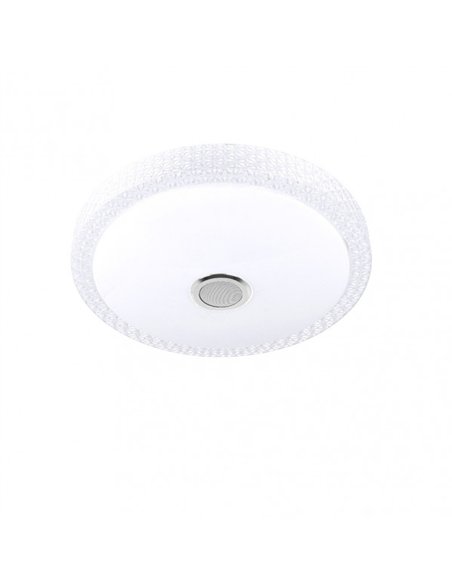 Plafon 48w Zaid 3000-4000-6500k Rgb Blan/transp Bluetooth 7x38x38 Cm Remoto,reg.int.memoria.altavoz 3744lm