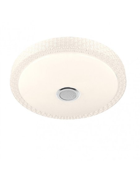 Plafon 72w Zaid 3000-4000-6500k Rgb Blan/transp Buetooth 10x50x50 Cm Remoto,reg.int.memoria.altavoz 5760lm