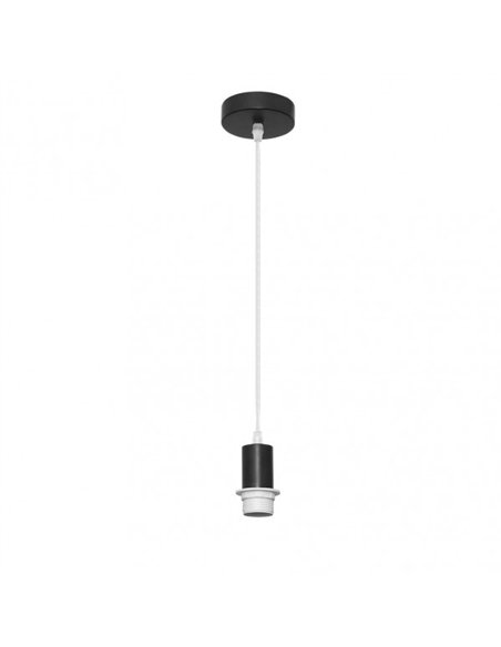Arm.colgante P/pantalla Cara 1xe27 Negro Regx10x10 Cm