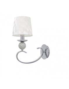 Aplique Ubeda 1xe14 Cromo Pantalla Blanca 34x15x25 Cm