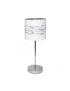 Sobremesa Niebla 1xe14 Cromo/blanco-plata 43x17x17 Cm