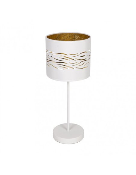 Sobremesa Niebla 1xe14 Blanco/blanco-oro 43x17x17 Cm