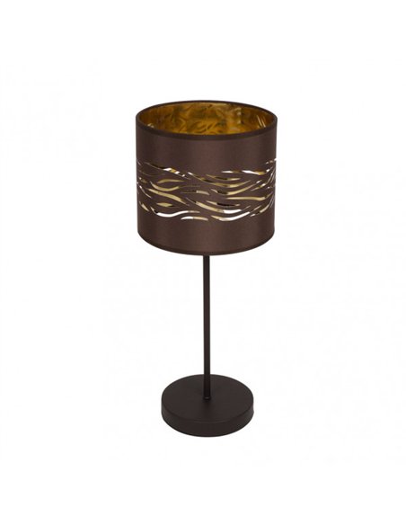 Sobremesa Niebla 1xe14 Marron/marron-oro 43x17x17 Cm