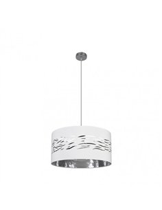 Colgante Niebla 1xe27 Cromo/blanco-plata Regx40x40 Cm