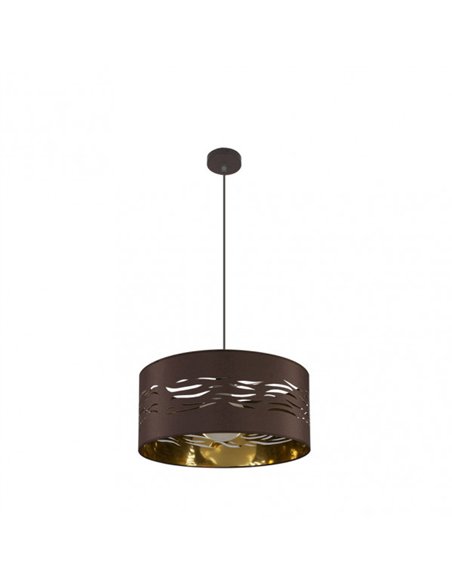 Colgante Niebla 1xe27 Marron/marrón-oro Regx40x40 Cm