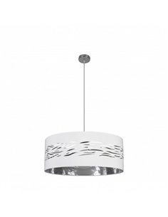 Colgante Niebla 1xe27 Cromo/blanco-plata Regx50x50 Cm