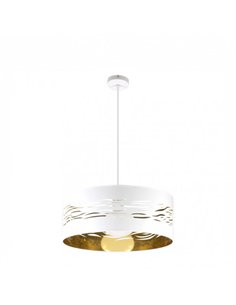 Colgante Niebla 1xe27 Blanco/blanco-oro Regx50x50 Cm