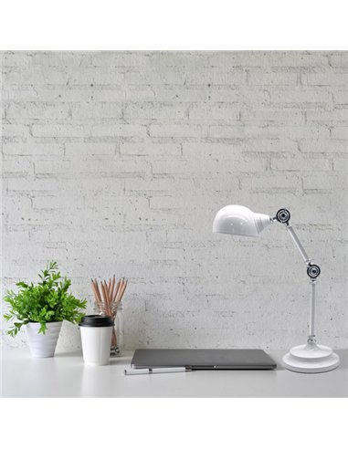 Flexo Adal 1xe14 Blanco/cromo 48x15x32 Cm Articulable
