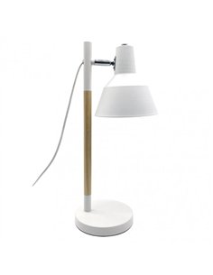 Flexo Basil 1xe14 Blanco/haya 50x17x23 Cm Articulable Y Orientable 350º