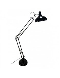 Pie Salon Articulable Malik 1xe27 Negro 163x30x80 Cm