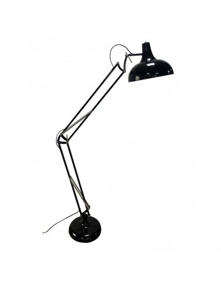 Pie Salon Articulable Malik 1xe27 Negro 163x30x80 Cm