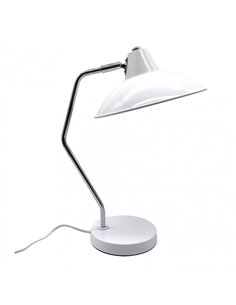 Flexo Elian 1xe27 Blanco/cromo 44x24x35 cm Orientable Y Articulable