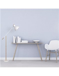 Pie Salon Biel 1xe27 Blanco/haya 151x25x70 Cm Orientable 360º Y Articulable 2