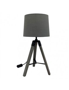 Sobremesa Julen 1xe27 Madera Gris/negro 52x24x24 Cm