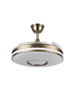 Ventilador Dani 59w 6980lm Cuero 4 Aspas Desplegables 107d 3000-4000-6000k Remoto 2