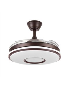 Ventilador Dc Dani 59w 6980lm Marron 4 Aspas desp.107d 3000-4000-6000k Remoto 2