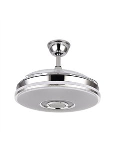 Ventilador Dc Noto 72w 6120lm Cromo 3asp.desp.108d 3 Colores+rgb Bluetooth 2