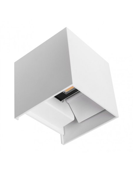 Aplique Barredor De Pared 10w 6000k Segmento Blanco Ip65 10x10x10cm Aluminio 800lm Orientable