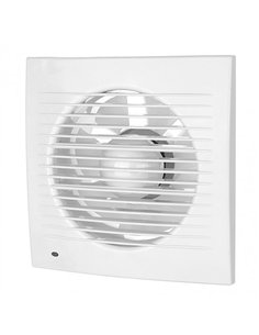 Extractor Baño Soleas 15w 21x21x8 cm Cuadrado Blanco Para Tubos De 15cm